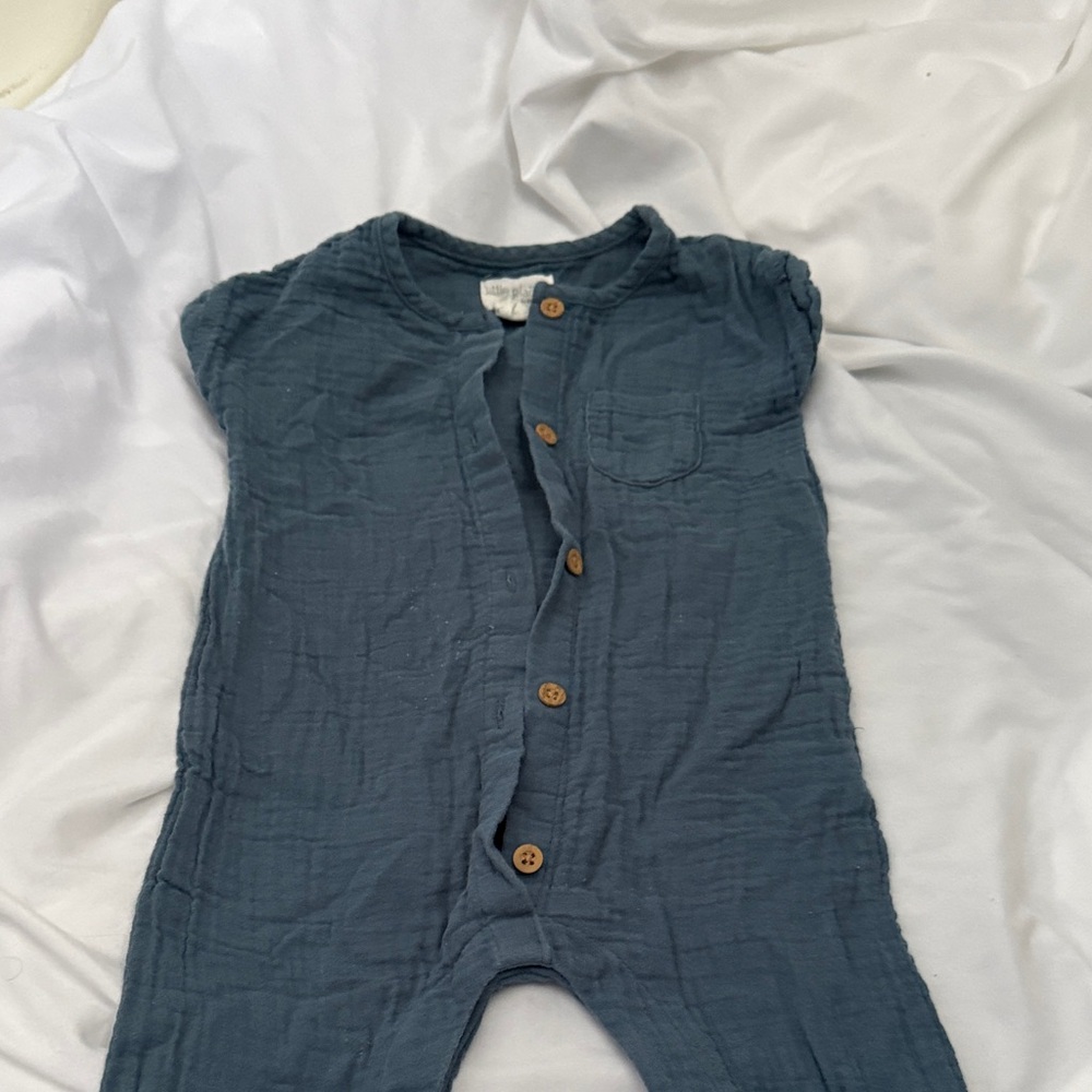 Carter's Blue Button-Up Kids One Piece